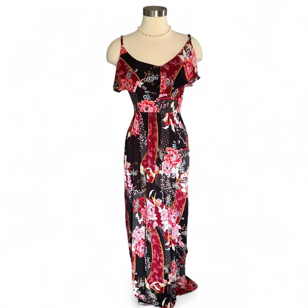 Express Women's Black and Red Dress